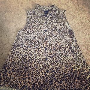High low leopard print top (S)